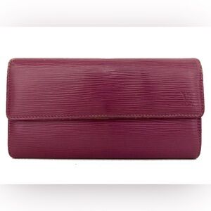 Louis Vuitton Epi Porte Feuille Sarah Leather Long Bifold Wallet